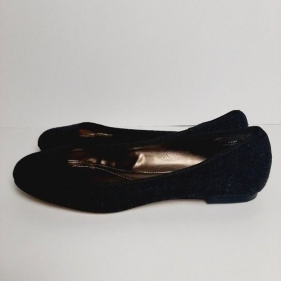 LANDS' END  Ballet Flats Felted Slip-On Shoes Dark Grey Sz 8 - Picture 6 of 11